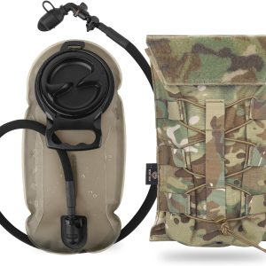 PETAC GEAR 1.5L / 3L Tactical Hydration Pack，Molle Carrier Pouch for 50 oz /100 oz Hydration Bladder Daypack Water Backpack.